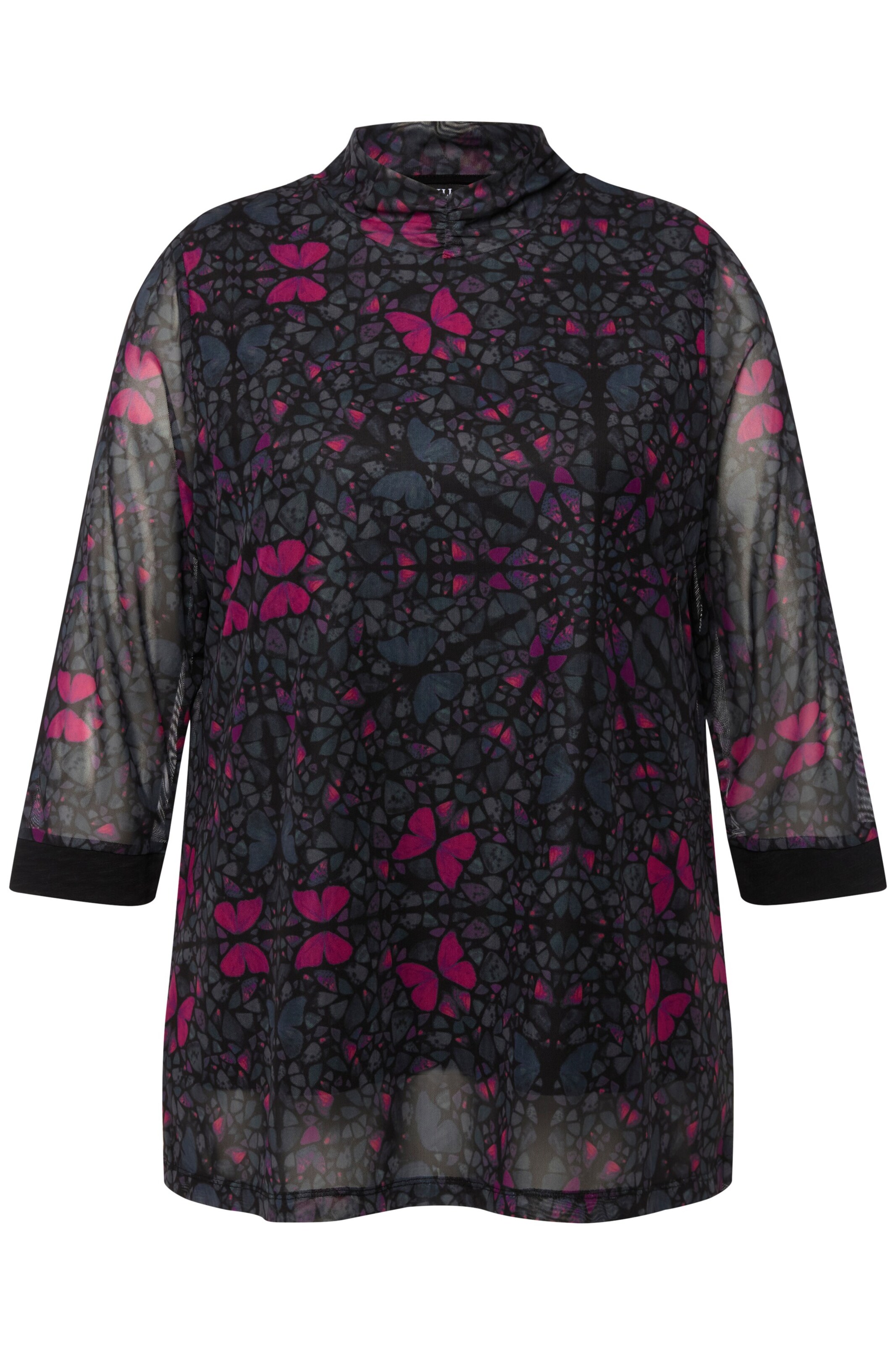 Ulla Popken Shirt in Zwart: voorkant