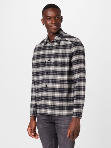 DRYKORN Comfort fit Button Up Shirt 'Gunray' in Grey: front