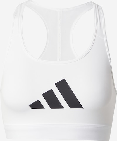 ADIDAS PERFORMANCE Sports bra 'POWER REACT' in Black / White, Item view