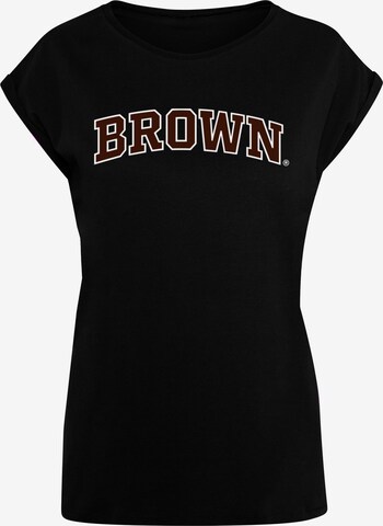 Maglietta 'Brown University - Script' di Merchcode in nero: frontale