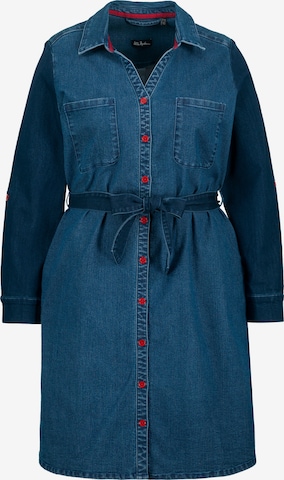 Robe-chemise Ulla Popken en bleu : devant