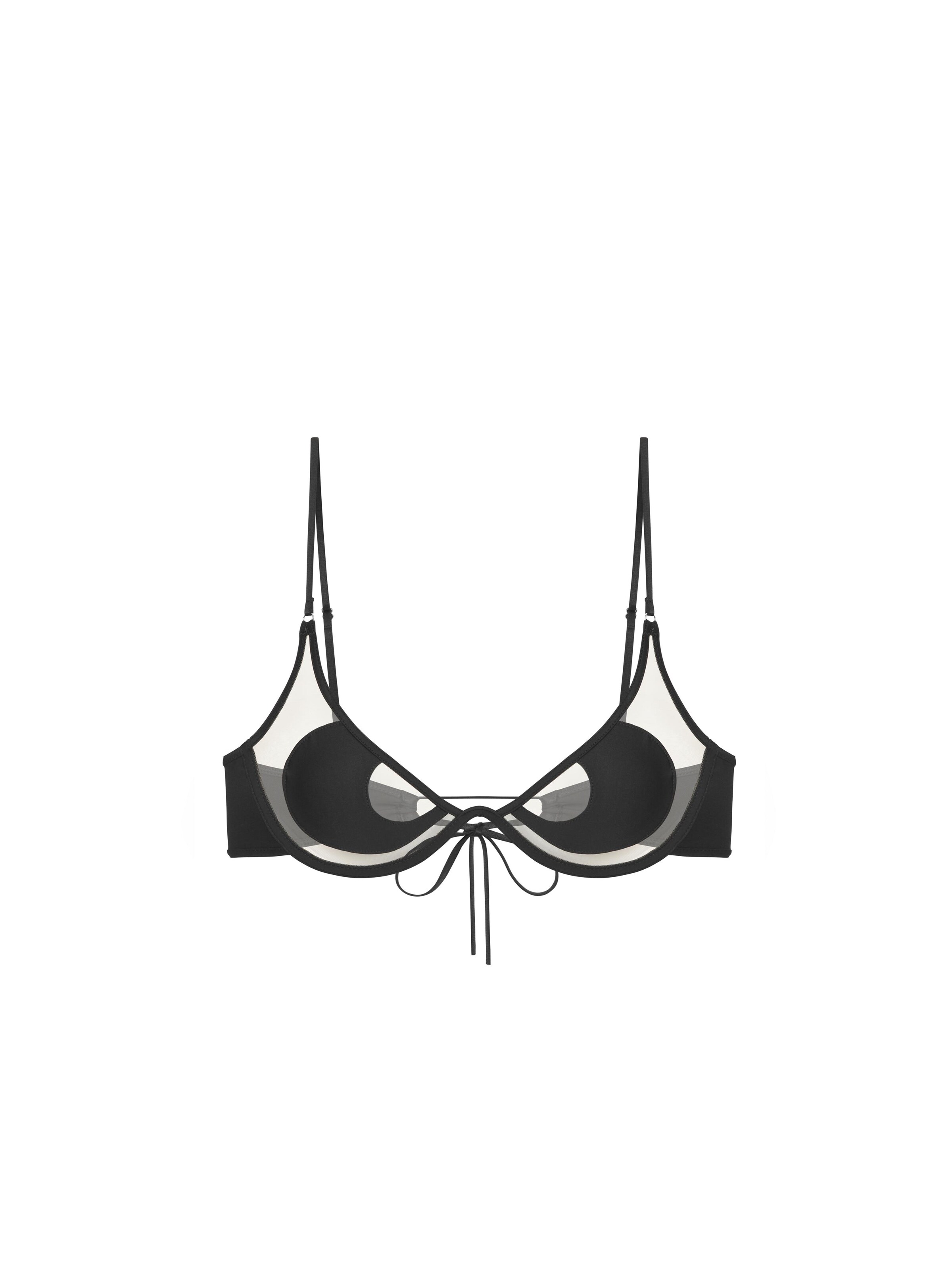 GOD SAVE QUEENS Bikinitop 'Heartless'‌‌‌‌ in Schwarz: Vorderseite