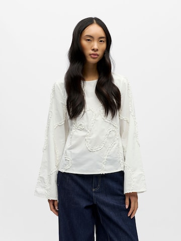 Camicia da donna 'OBJEnesa' di OBJECT in bianco: frontale