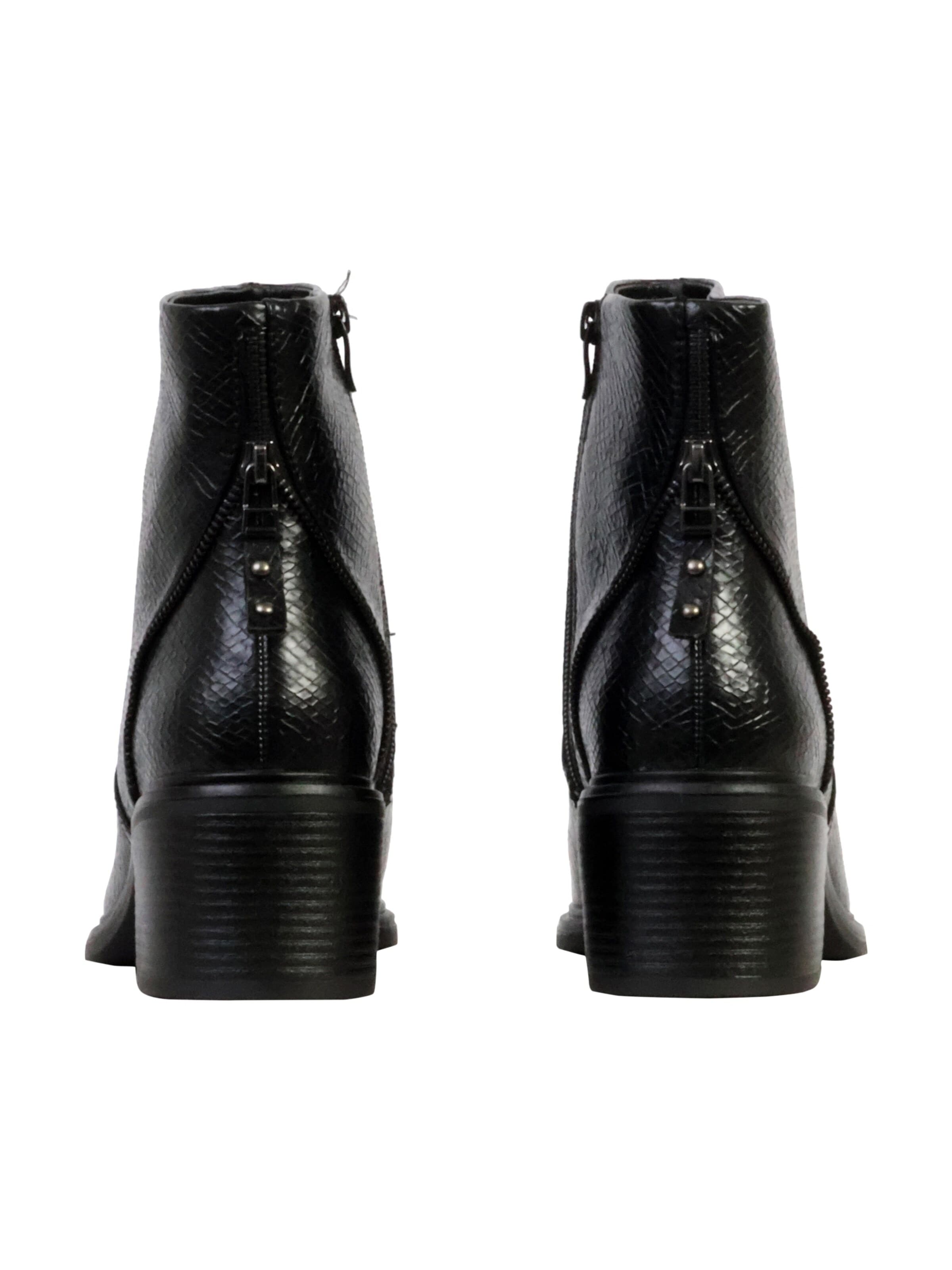 Super Mode Ankle boots 'Supermodische Stiefeletten mit Reißverschluss' in Black