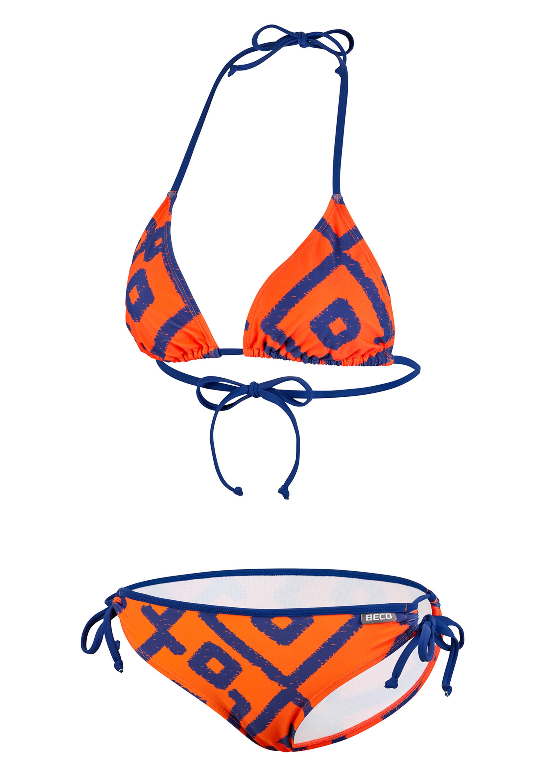 BECO the world of aquasports Triangel Bikini 'Inka Graphic' in Orange