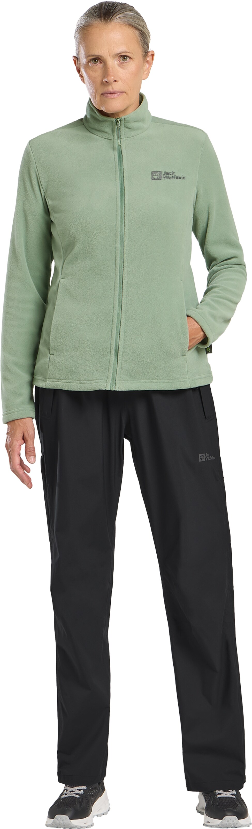 JACK WOLFSKIN Funktionsfleecejacke 'Taunus' in Grün