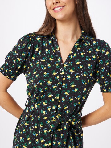 Dorothy Perkins - Vestido camisero 'Lemon Ditsy' en negro