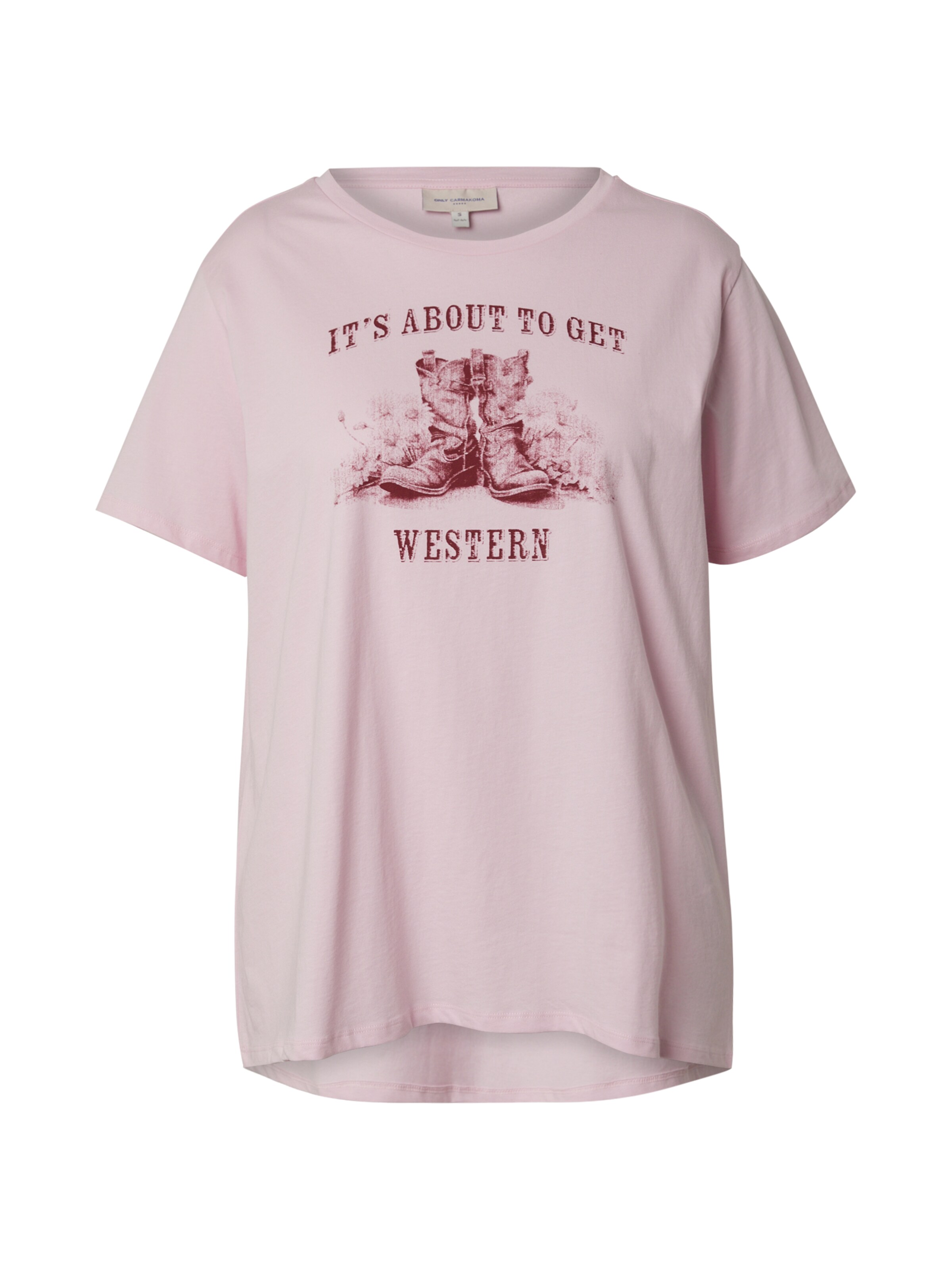 ONLY Carmakoma T-Shirt 'CARWESTY' in Pink: Vorderseite