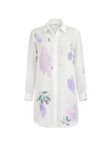 Haris Cotton Blouse in Wit: voorkant