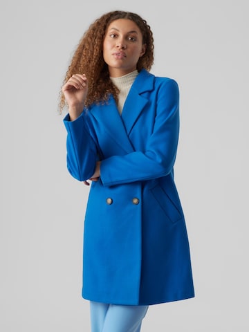 VERO MODA Between-Seasons Coat 'Vince Paris' in Blue: front