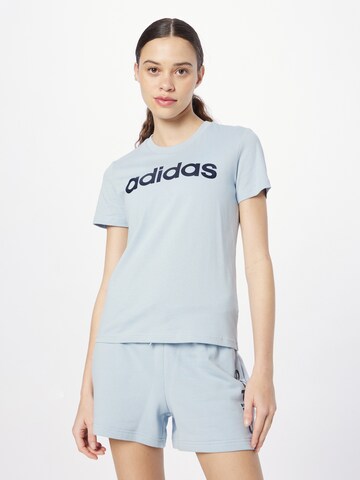 ADIDAS SPORTSWEAR Funkcionalna majica 'Essentials  Logo' | modra barva: sprednja stran