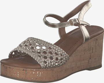 MARCO TOZZI Strap Sandals in Gold: front