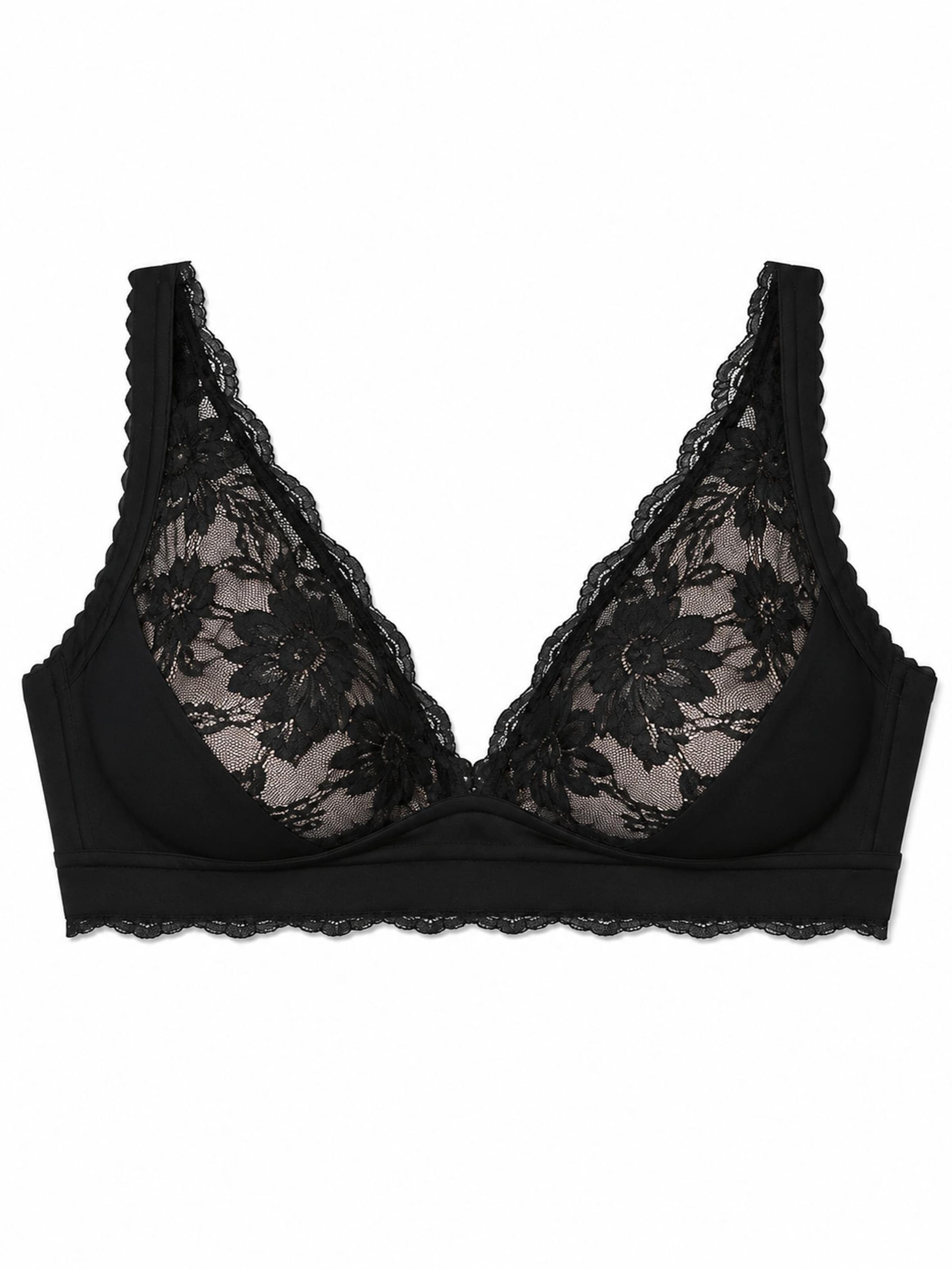 MILENKA BH 'Bralette'‌‌‌‌‌‌‌ in Schwarz: Vorderseite