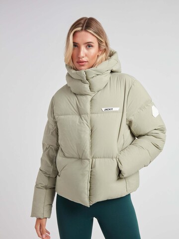JACK1T Outdoorjas ' Star Shower Daunenjacke ' in Groen: voorkant