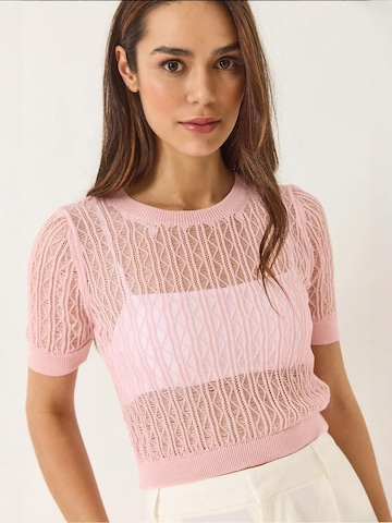 Pullover di Bianco Lucci in rosa: frontale