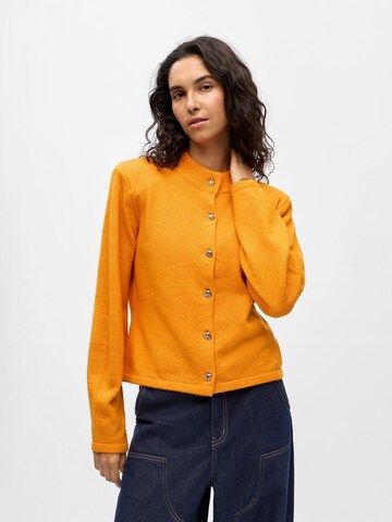 OBJECT Strickjacke 'OBJZari' in Gelb: Vorderseite