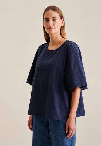 SEIDENSTICKER Blouse ' Schwarze Rose ' in Blue: front