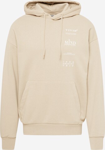 JACK & JONES Sweatshirt 'MIND' in Beige: voorkant