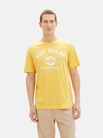 TOM TAILOR T-shirt i gul: framsida