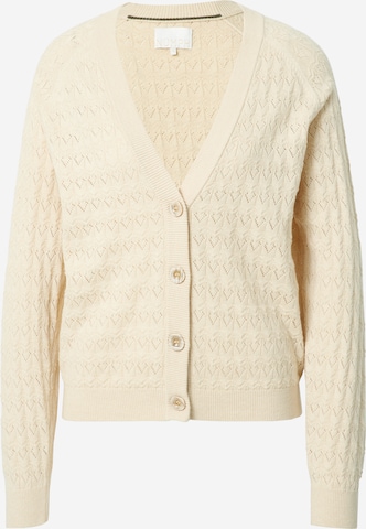 NÜMPH Knit cardigan in Beige: front