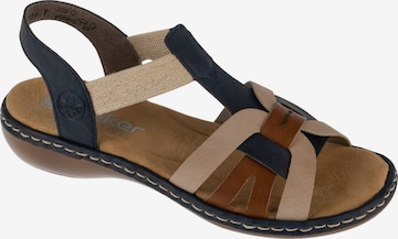 Sandales 'Rieker Sandals 65918' Rieker en bleu : devant