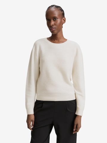 balta TOM TAILOR DENIM Megztinis: priekis