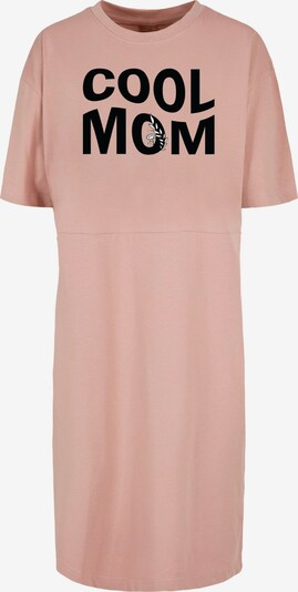 Merchcode Kleid 'Mothers Day - Cool mom' in altrosa / schwarz / weiß, Produktansicht