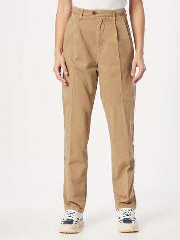 TOMMY HILFIGER Regular Pleat-front trousers in Green: front