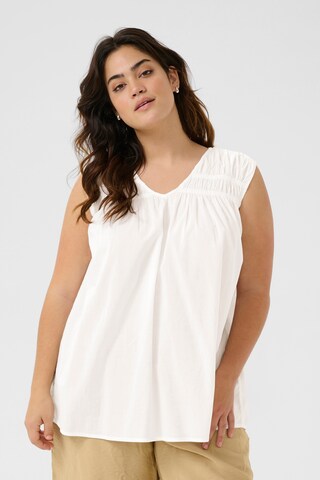 KAFFE CURVE - Blusa 'KCThia' em branco: frente