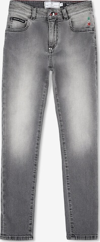 Philipp Plein Slimfit Jeans 'Hexagon' in Grau: Vorderseite