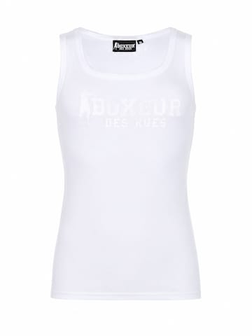 Boxeur des Rues - Camiseta 'Herren Tanktop Slim Fit Boxeur des Rues, Weiß, Premium-Baumwolle' en blanco: frente