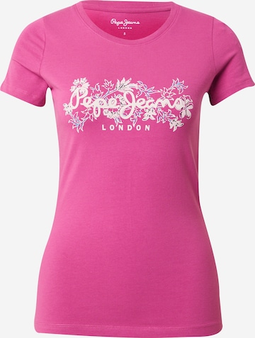 T-shirt 'KORINA' Pepe Jeans en rose : devant