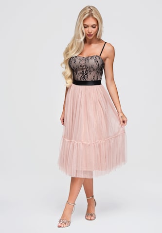 Ombre Cocktailjurk in Beige