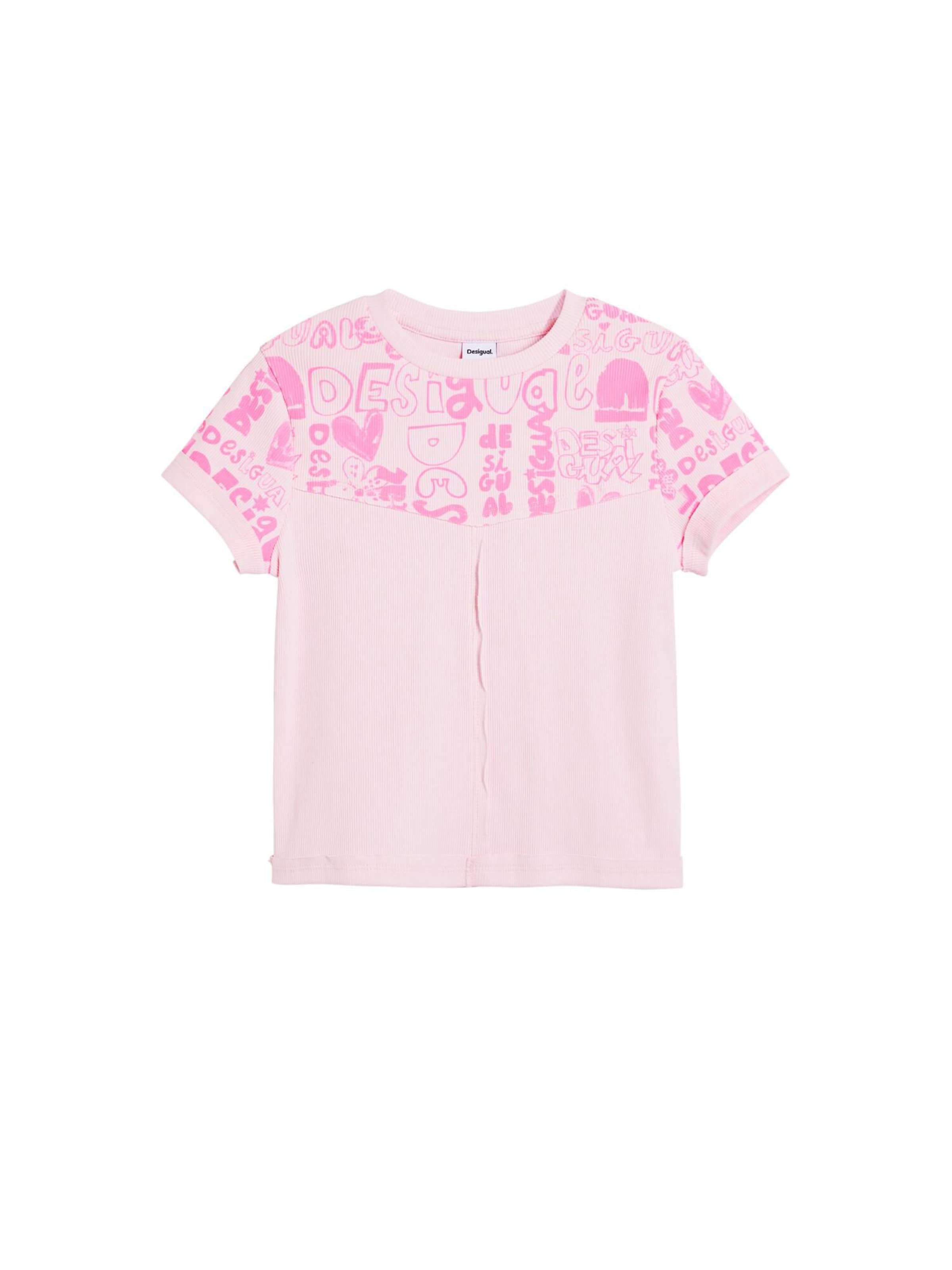 T-Shirt Desigual en rose : devant