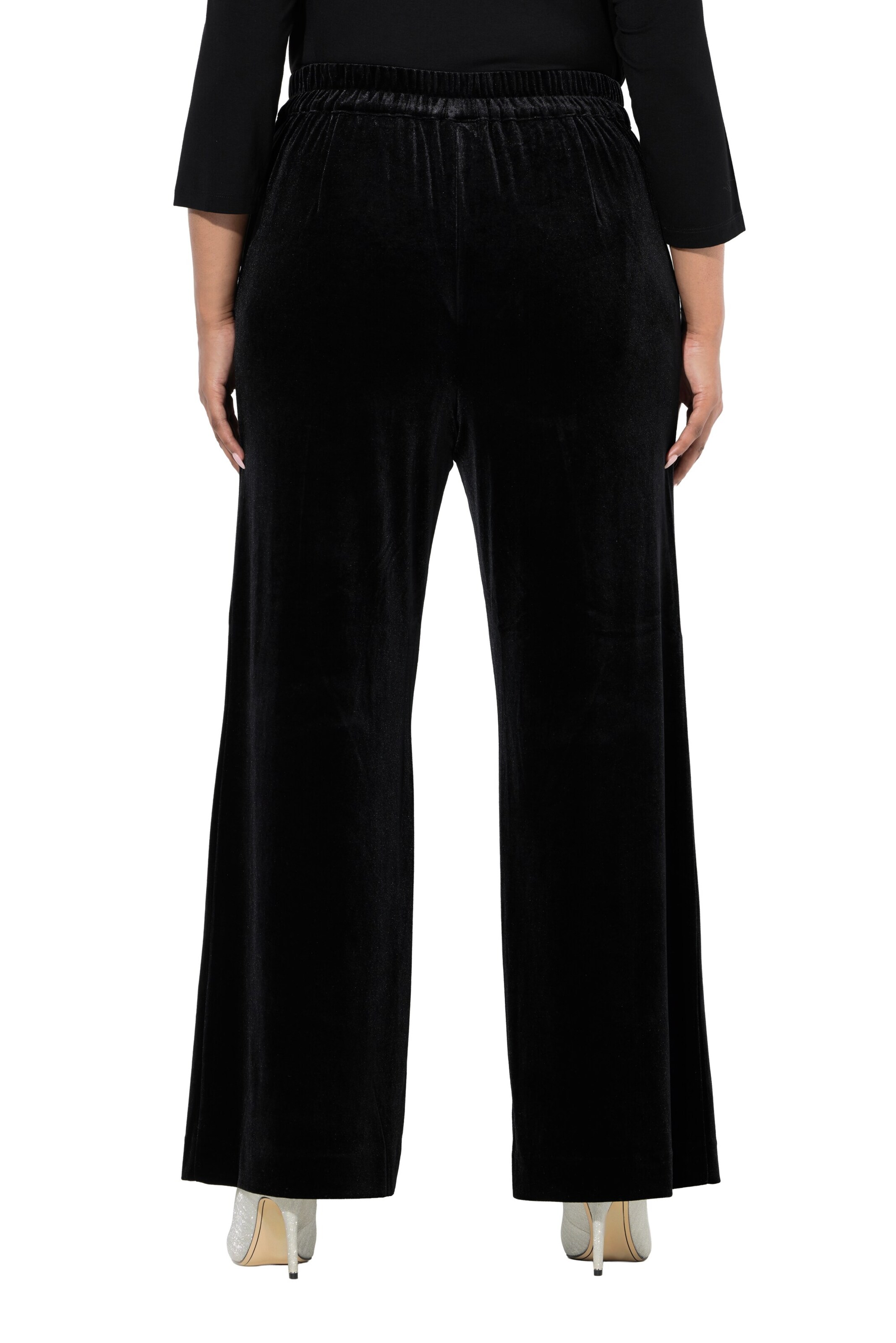 Ulla Popken Flared Trousers in Black