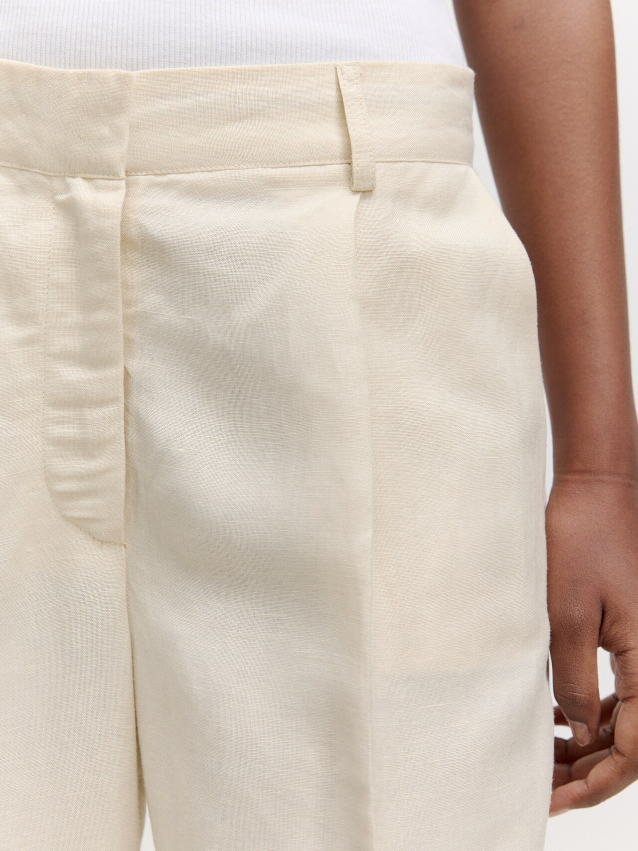 EDITED Producten Bandplooibroek 'Ariane' Wit