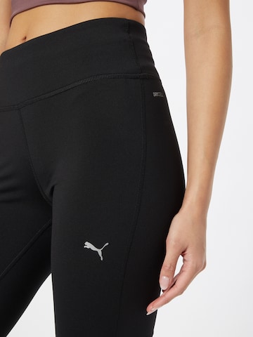 PUMA Skinny Sportovní kalhoty 'BRUSHED' – černá