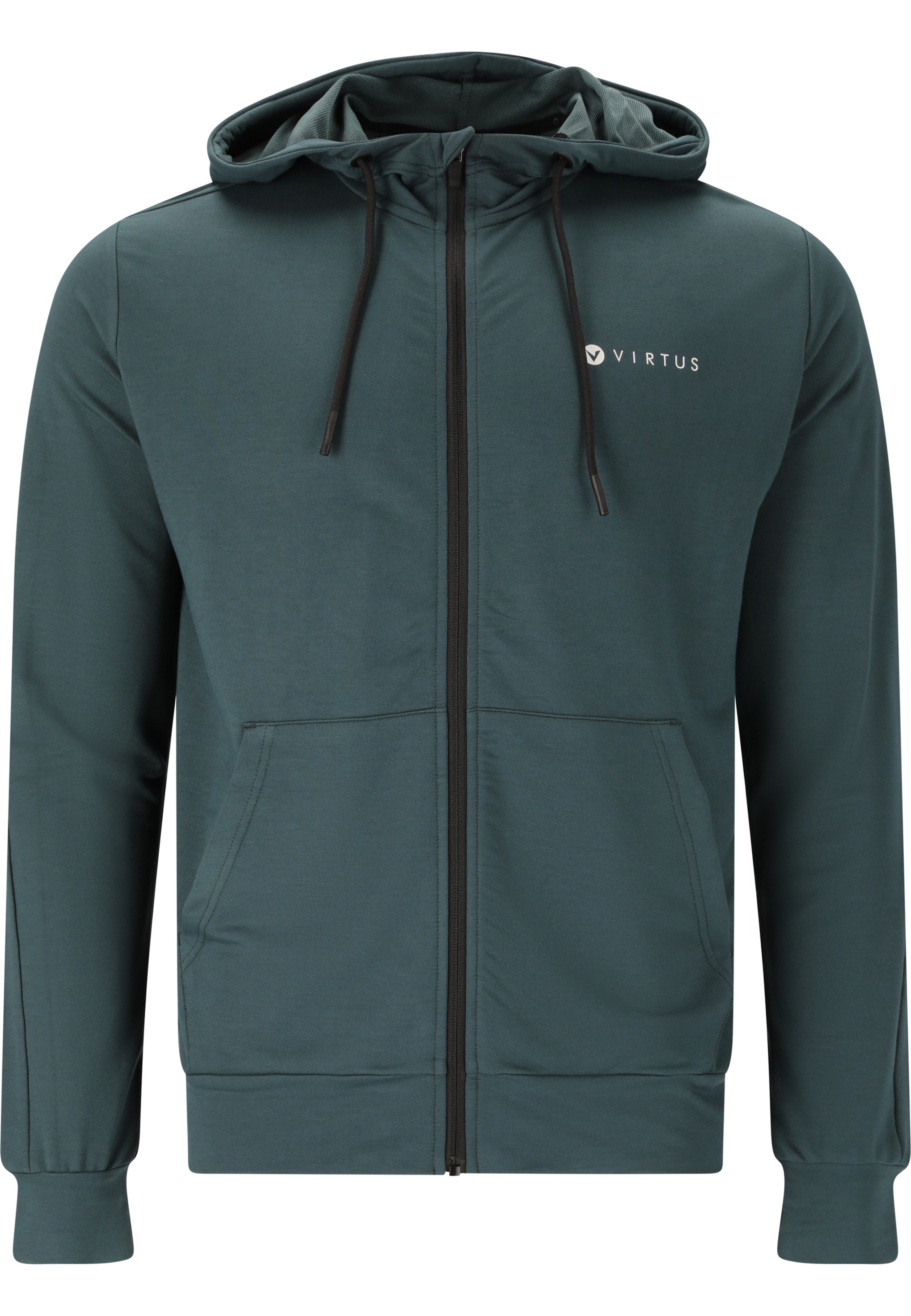 Virtus Sports sweat jacket 'Brent' in Green: front