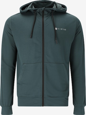 Virtus Sports sweat jacket 'Brent' in Green: front