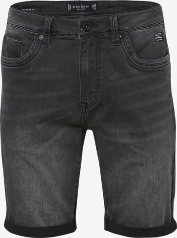 KOROSHI Regular Jeans in Black: front