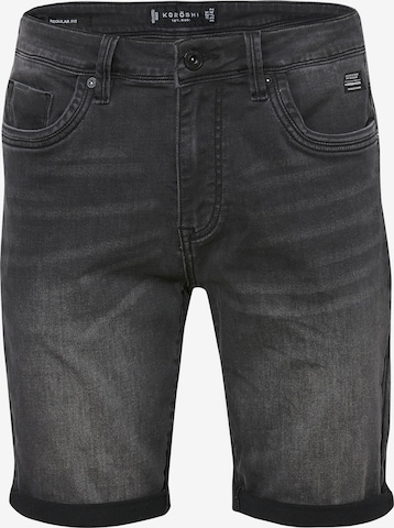 KOROSHI Regular Jeans in Black: front