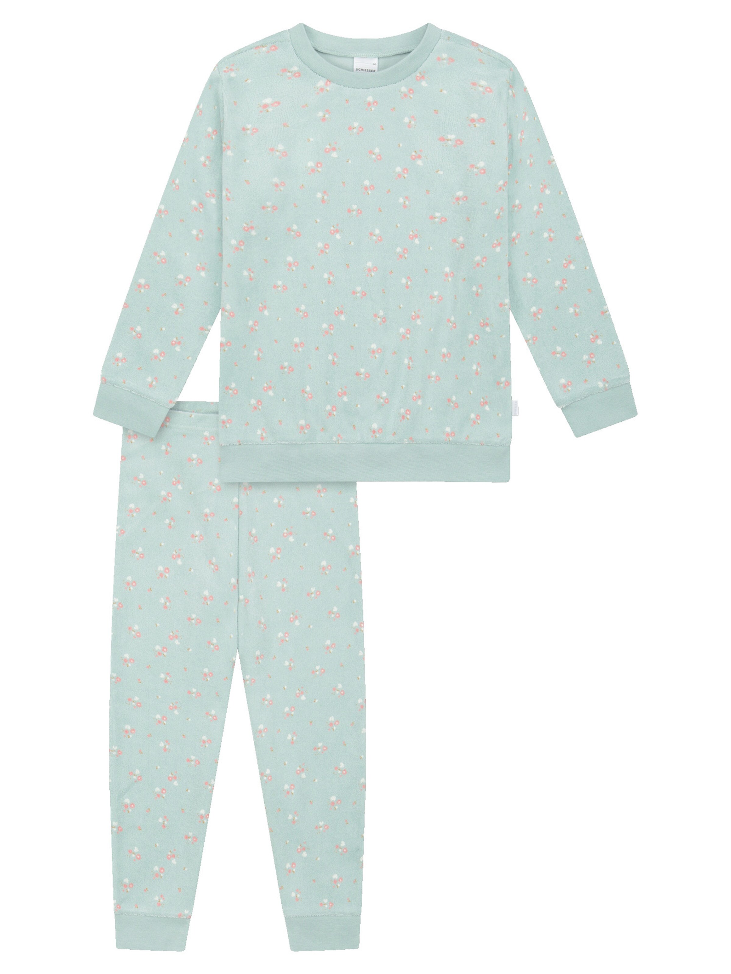 SCHIESSER Pajamas 'Girls World' in Green: front