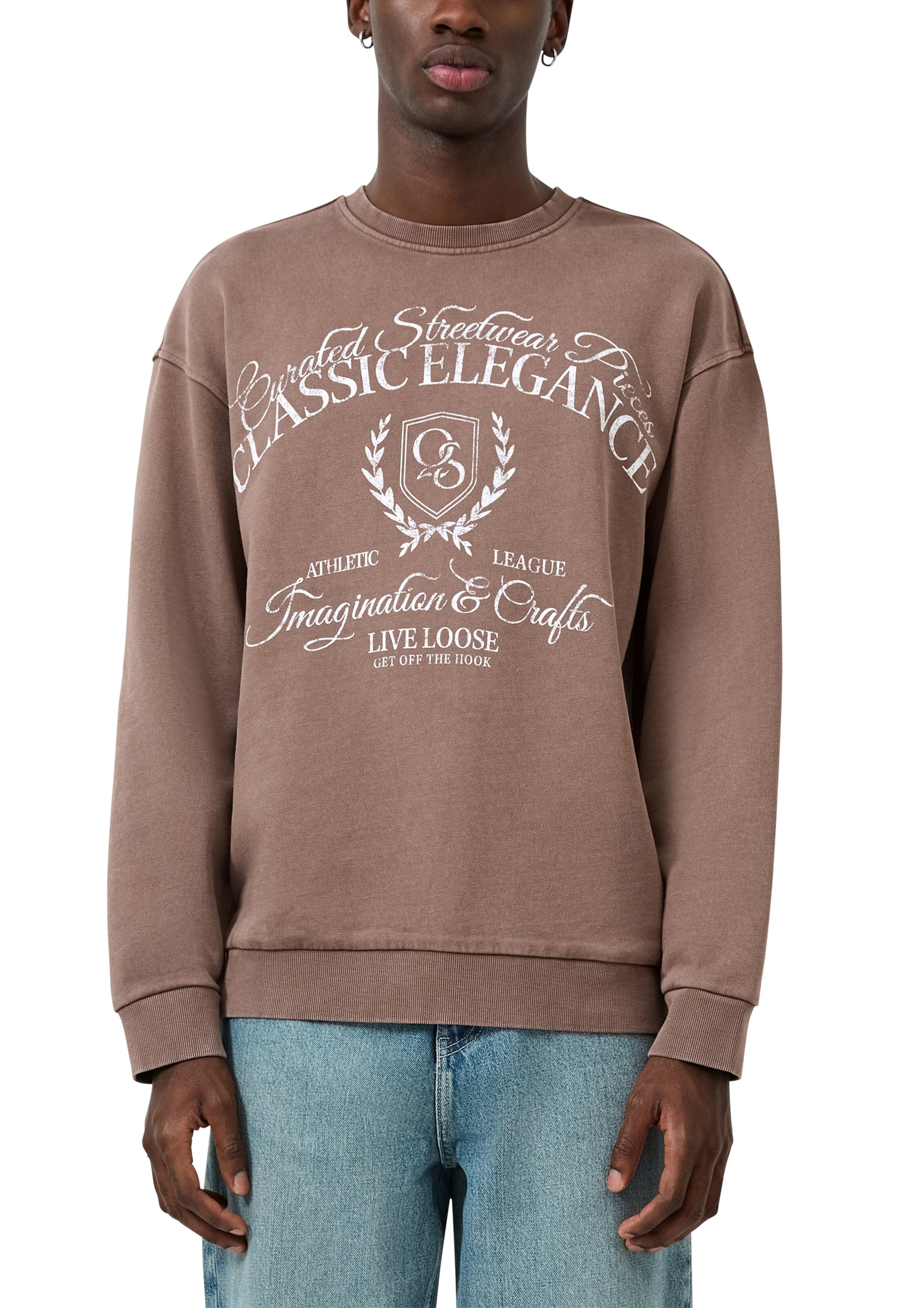 Sweat-shirt QS en marron