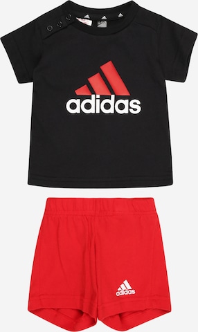 ADIDAS SPORTSWEAR - Fato de treino 'Essentials Organic  And' em preto: frente