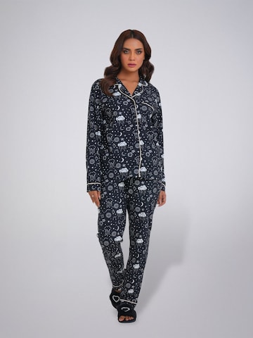LEAFLETIC Pyjama‌‌‌ in Schwarz