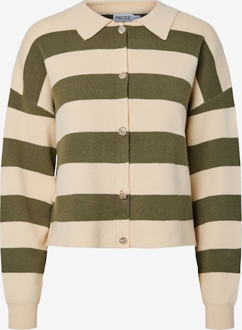 Cardigan 'PCJassy' PIECES en beige : devant