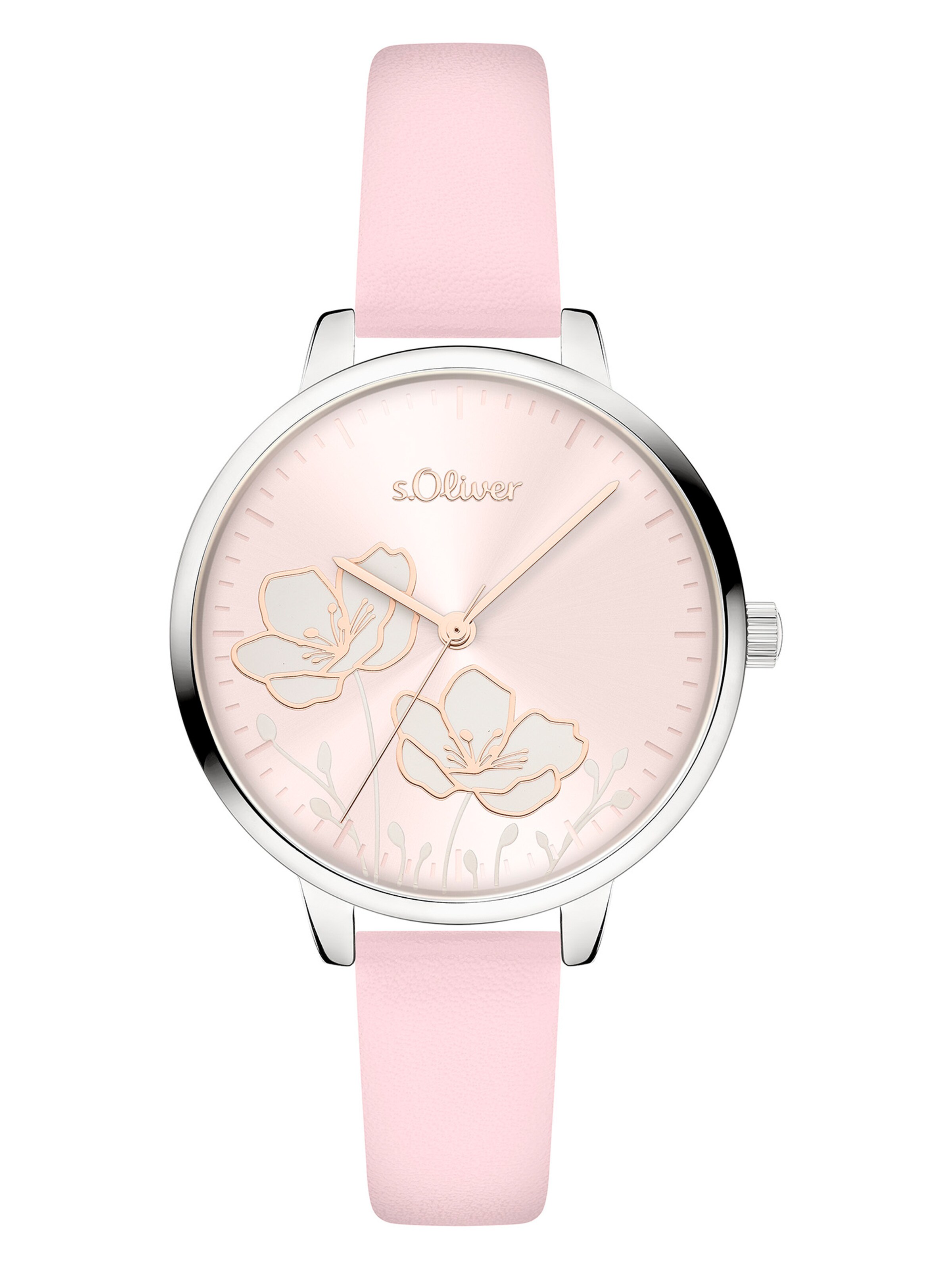 s.Oliver Analog Watch in Pink: front