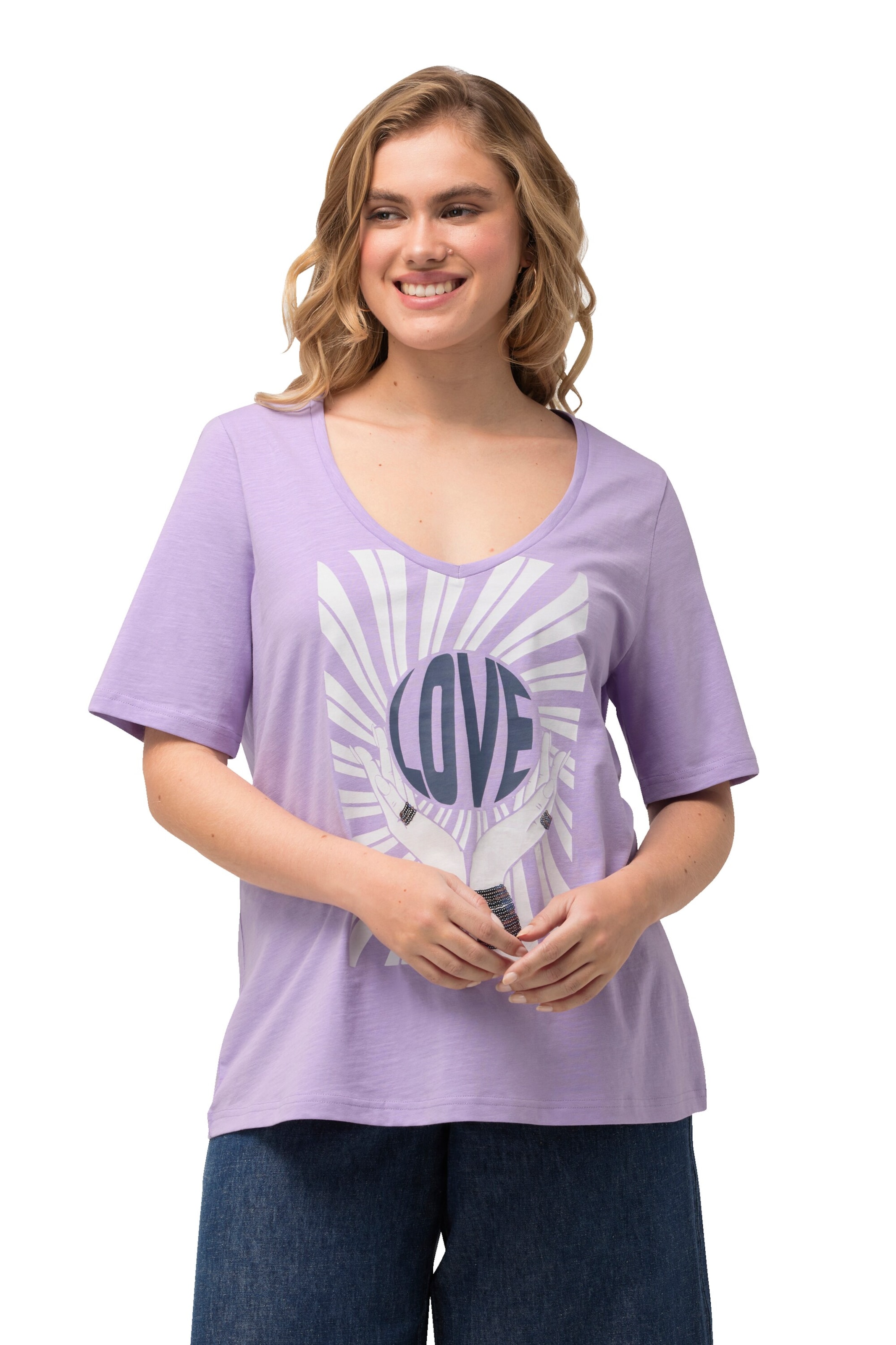 Ulla Popken Shirt in Purple: front