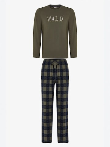 Penti Hosszú pizsama 'Pyjama-Sets' - zöld: elől