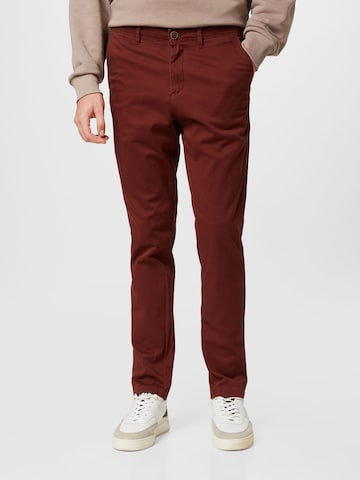 JACK & JONES Slim fit Chino Pants 'MARCO BOWIE' in Red: front